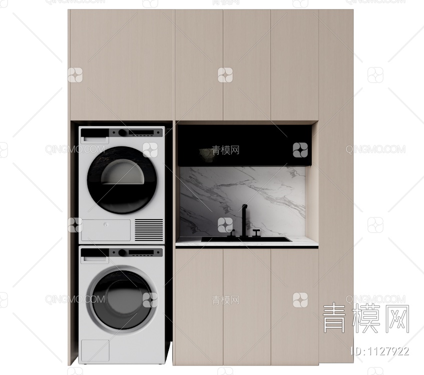 洗衣机柜SU模型下载【ID:1127922】
