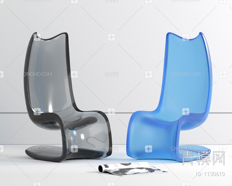 亚克力单椅3D模型下载【ID:1130610】