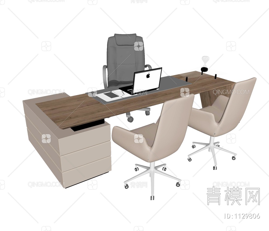 办公桌椅SU模型下载【ID:1129806】