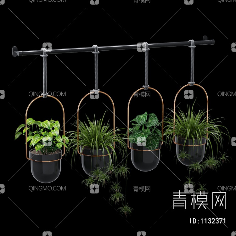 植物盆栽3D模型下载【ID:1132371】