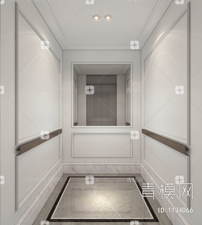 电梯轿厢3D模型下载【ID:1134066】