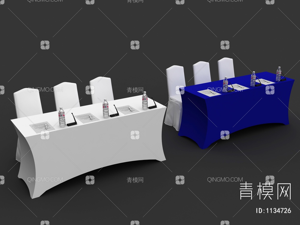 会议桌3D模型下载【ID:1134726】