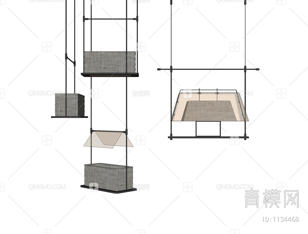 吊灯SU模型下载【ID:1134468】