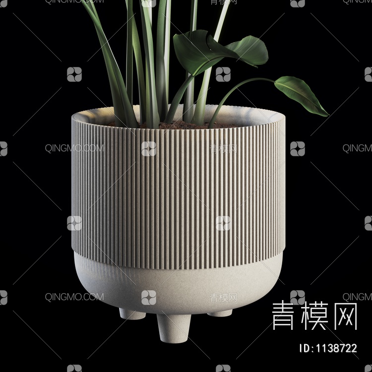 ndoor植物盆栽3D模型下载【ID:1138722】