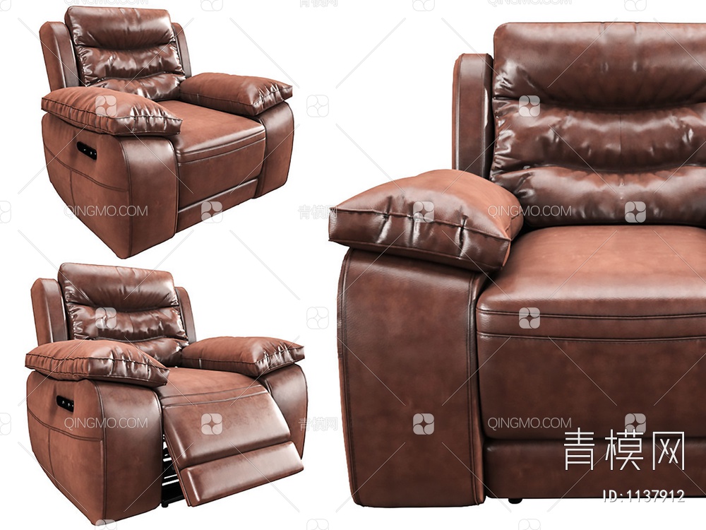 单人沙发3D模型下载【ID:1137912】