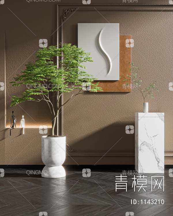 装饰绿植盆栽3D模型下载【ID:1143210】