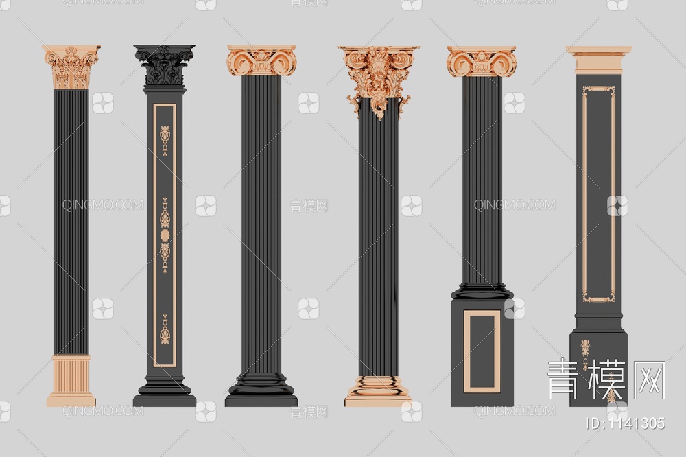 罗马柱，柱子，柱头3D模型下载【ID:1141305】