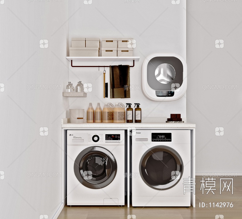 洗衣机3D模型下载【ID:1142976】
