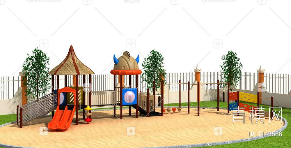 滑梯，儿童滑梯，儿童乐园3D模型下载【ID:1143588】