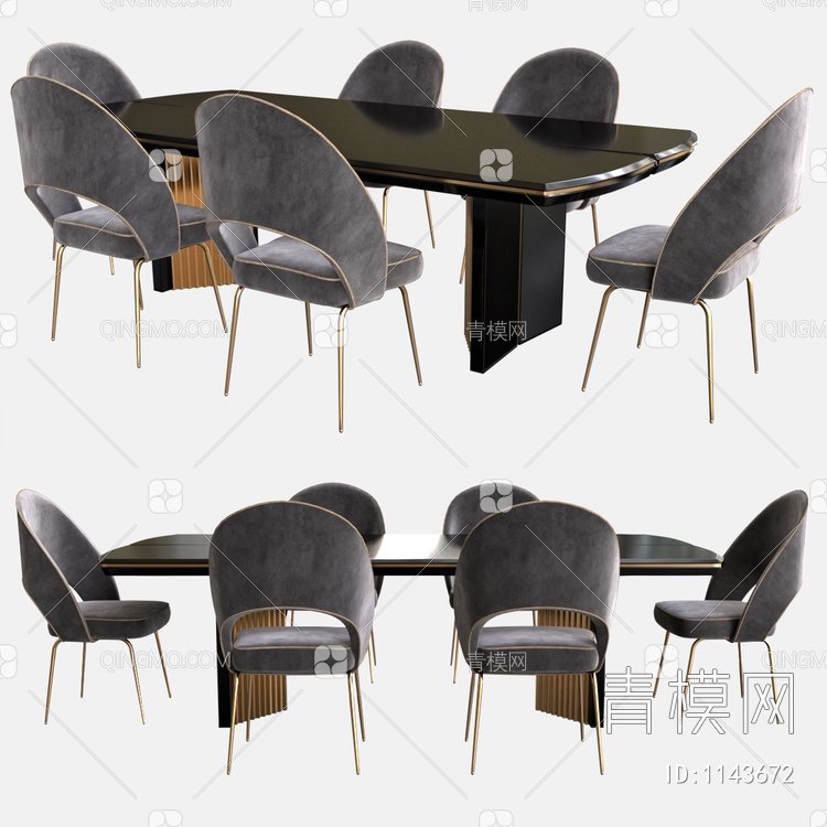 餐桌椅3D模型下载【ID:1143672】