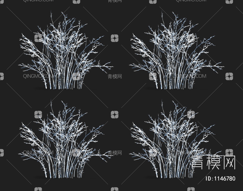 冰雪灌木3D模型下载【ID:1146780】