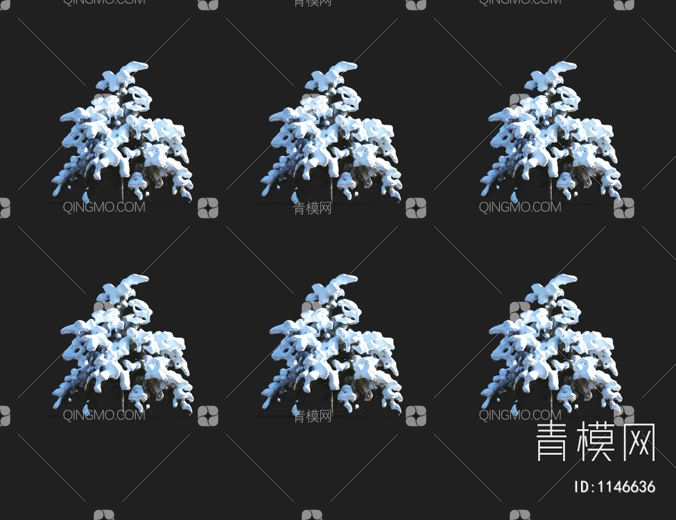 冬天树 雪景树3D模型下载【ID:1146636】