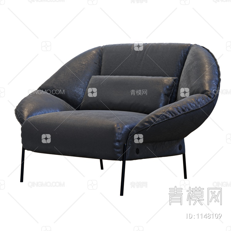 单人沙发3D模型下载【ID:1148109】