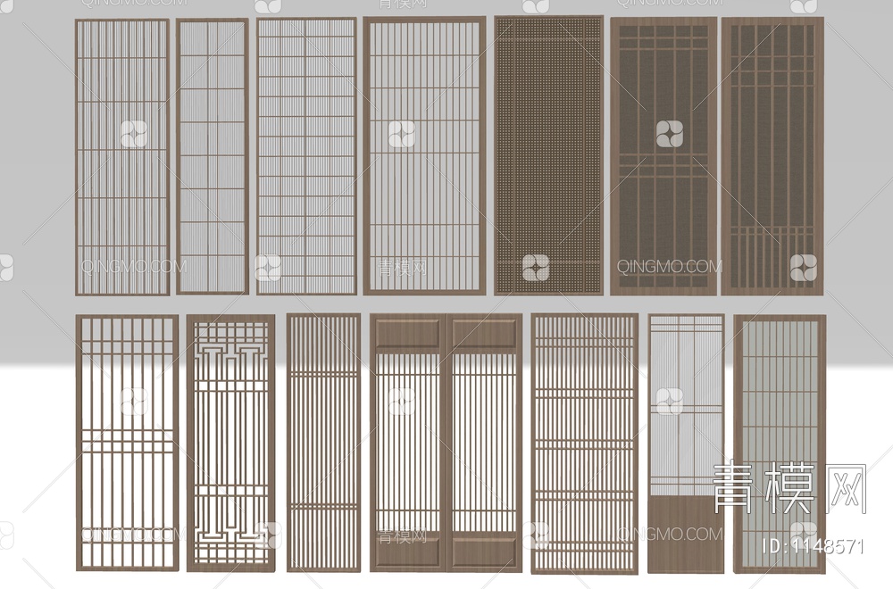 隔断门SU模型下载【ID:1148571】