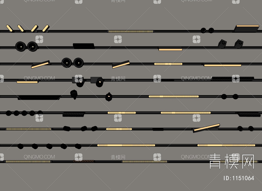 磁吸轨道灯SU模型下载【ID:1151064】