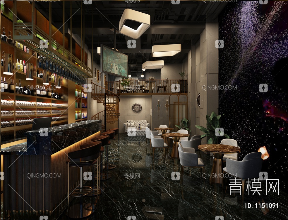 酒吧3D模型下载【ID:1151091】