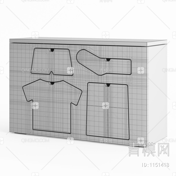 Dresser边柜3D模型下载【ID:1151418】