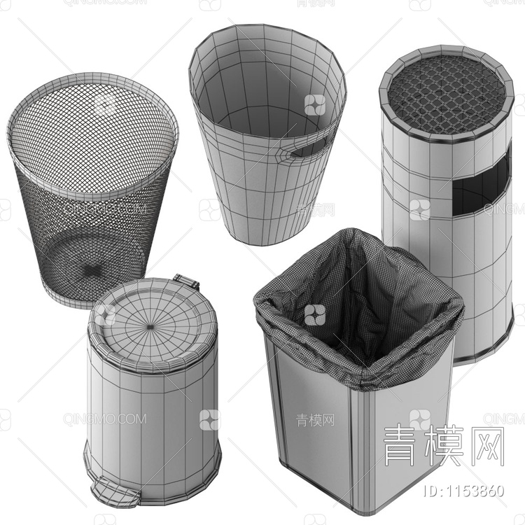 垃圾桶3D模型下载【ID:1153860】