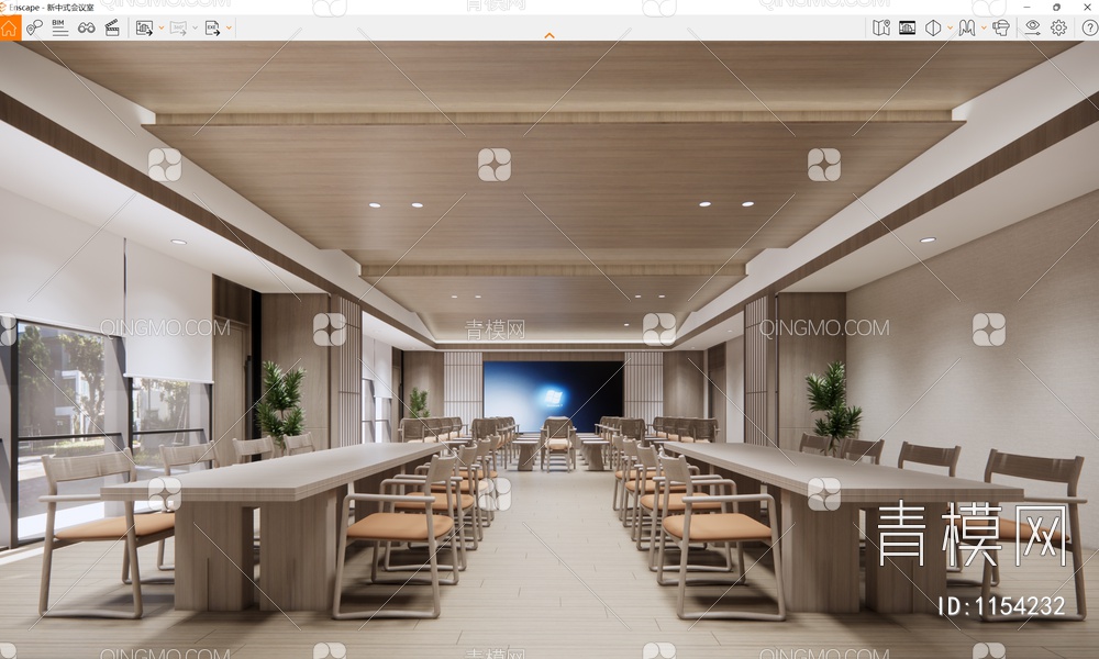 会议室SU模型下载【ID:1154232】