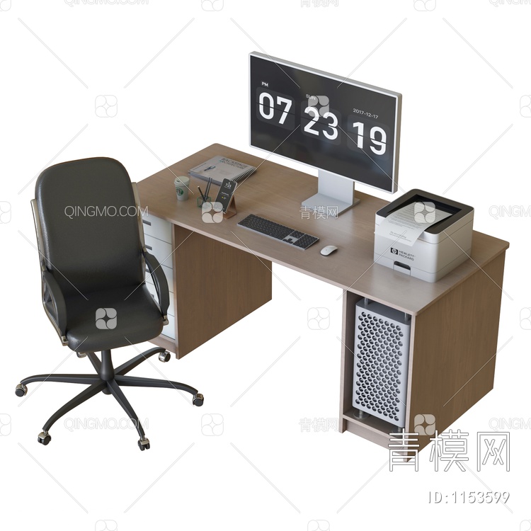 Office_办公桌椅3D模型下载【ID:1153599】