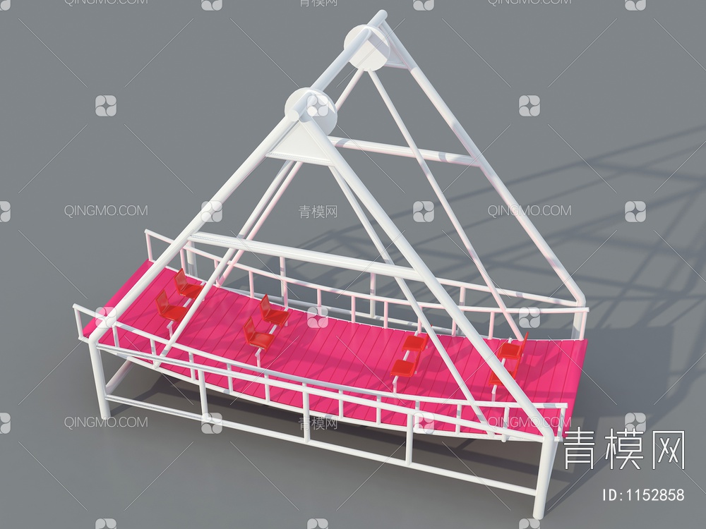 儿童玩具 游乐设备 无动力海盗船3D模型下载【ID:1152858】