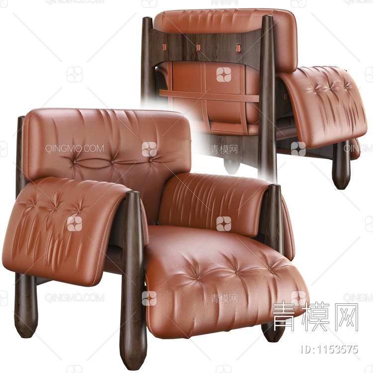 单人沙发3D模型下载【ID:1153575】
