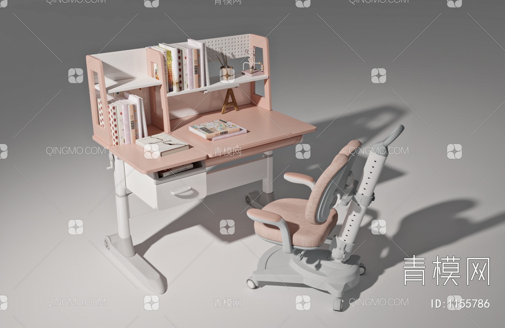 儿童书桌椅3D模型下载【ID:1155786】