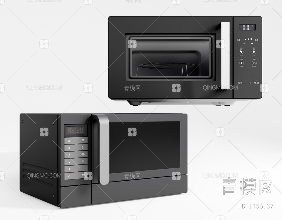微波炉 烤箱 厨房电器3D模型下载【ID:1156137】