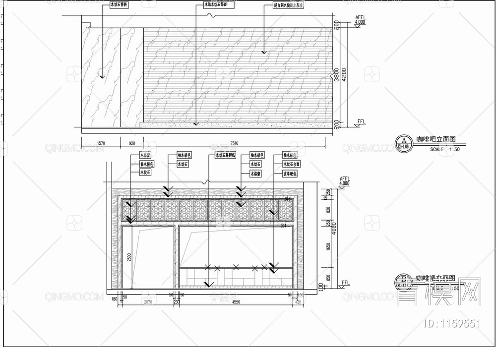 400㎡茶楼会所施工图 品茶 休闲会所 茶吧【ID:1159551】