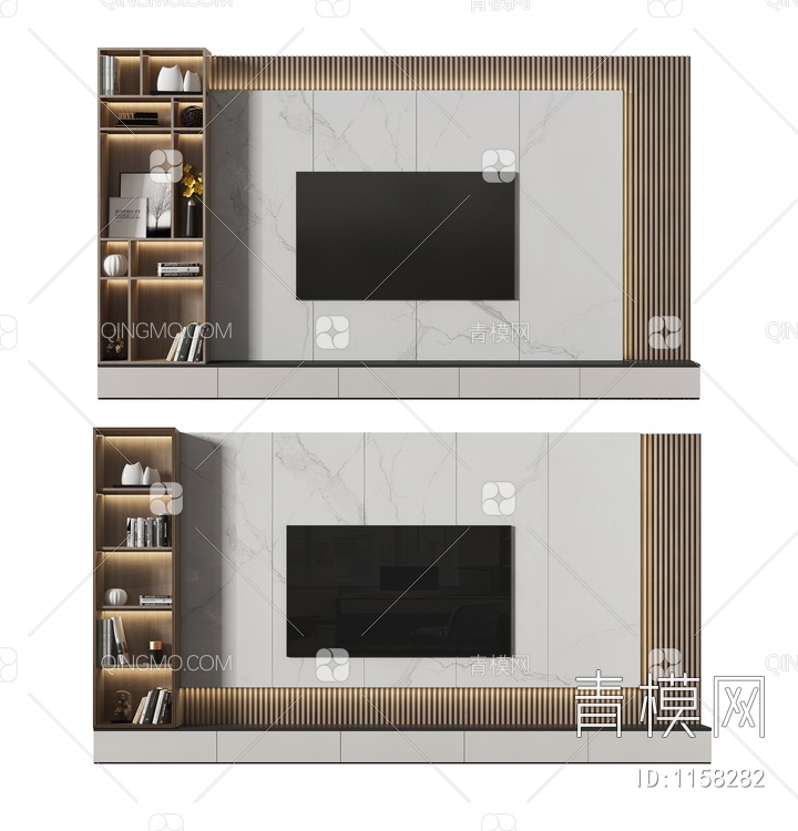 电视背景墙3D模型下载【ID:1158282】