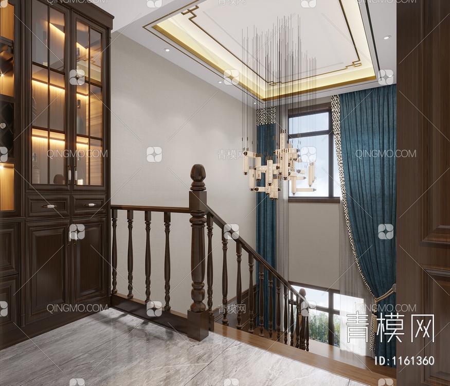 楼梯间，酒柜3D模型下载【ID:1161360】