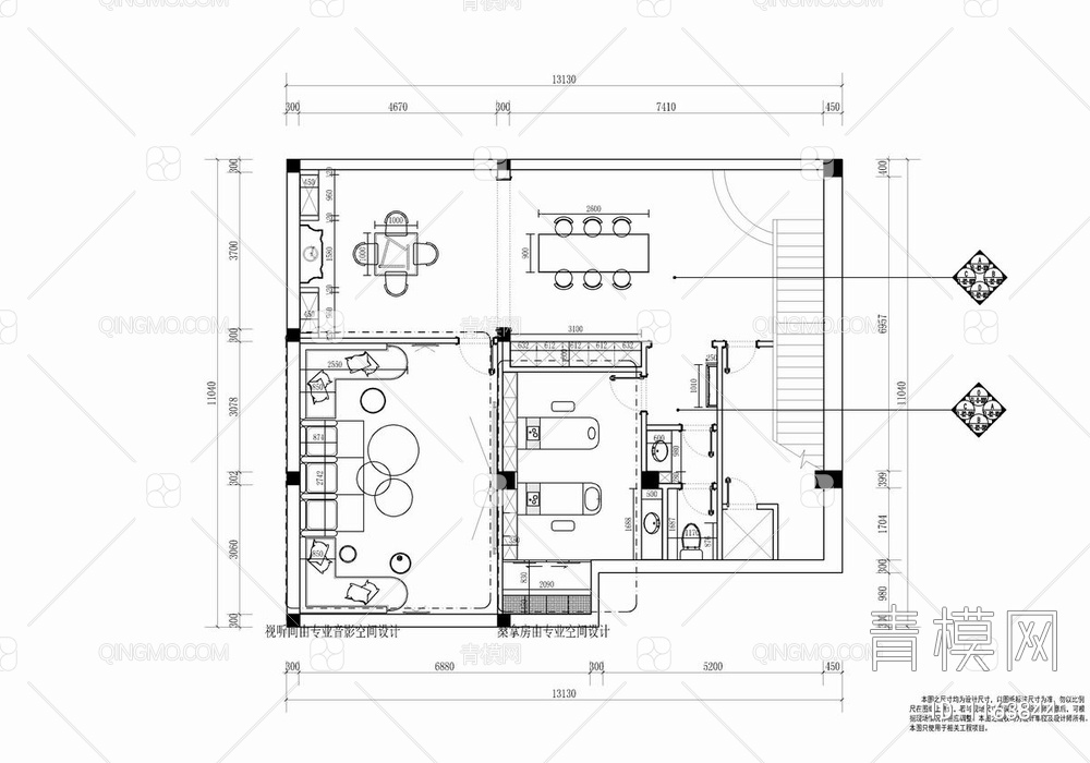 4层别墅豪宅CAD施工图+实景照 跃层 复式 家装 私宅 样板房【ID:1163844】