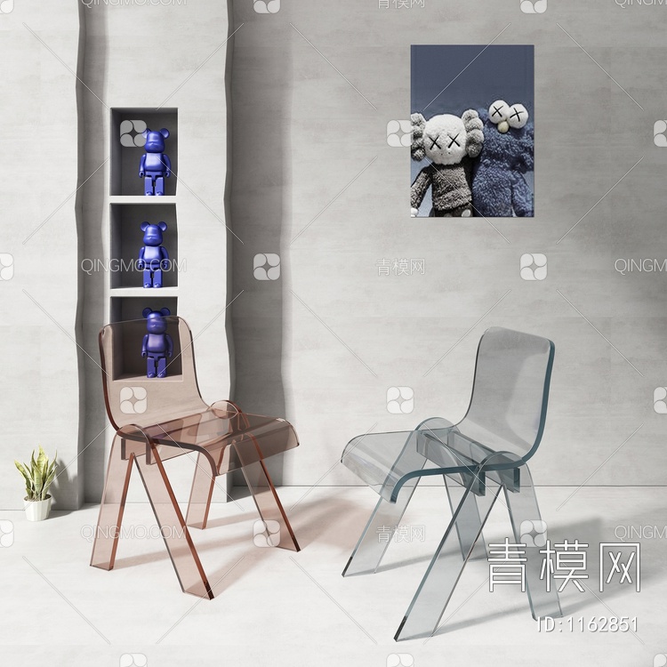 亚克力餐椅3D模型下载【ID:1162851】