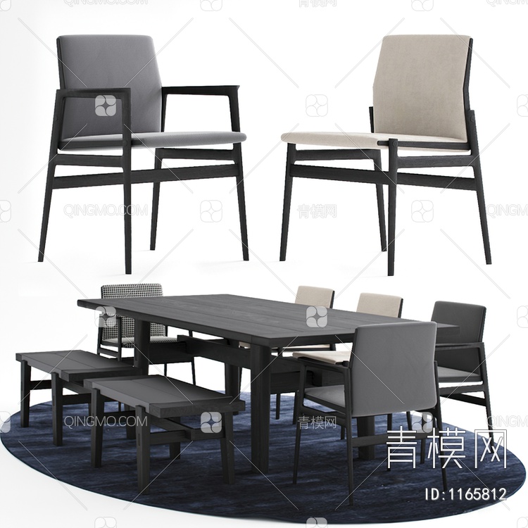 餐桌椅3D模型下载【ID:1165812】