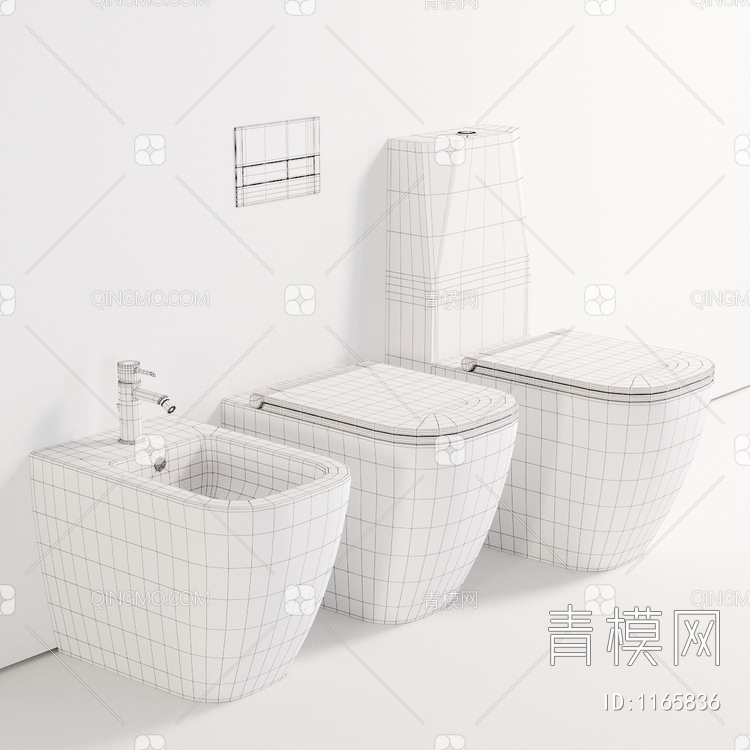卫浴马桶3D模型下载【ID:1165836】