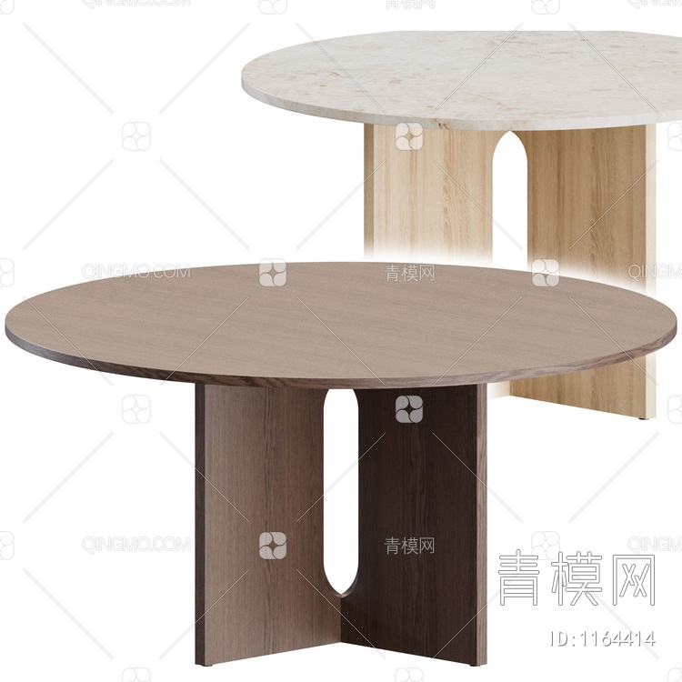圆形餐桌3D模型下载【ID:1164414】