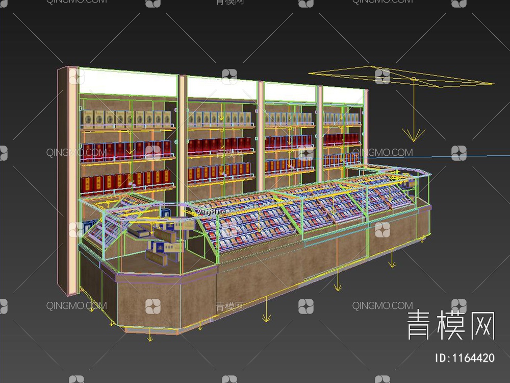 烟酒柜3D模型下载【ID:1164420】
