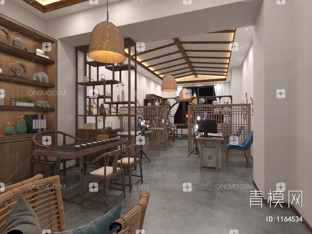 复古中餐厅3D模型下载【ID:1164534】