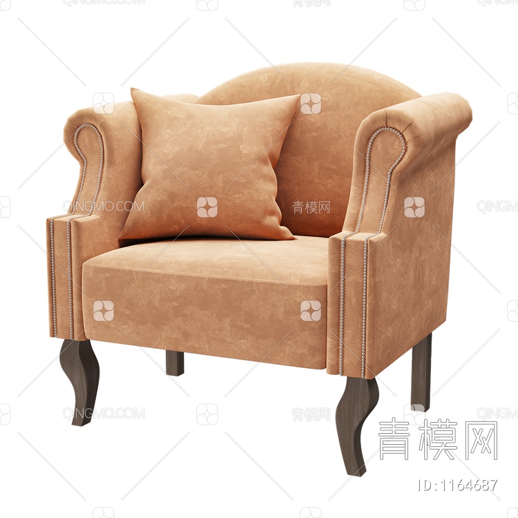 单人沙发3D模型下载【ID:1164687】