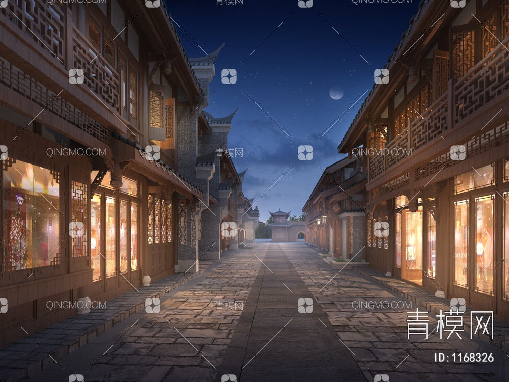 建筑街道3D模型下载【ID:1168326】