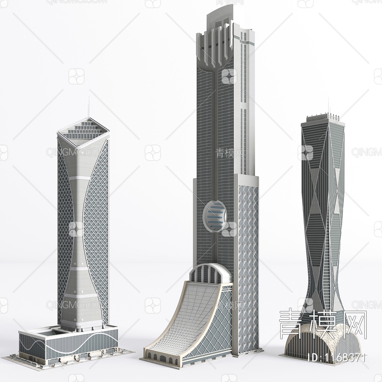 大厦建筑外观3D模型下载【ID:1168371】