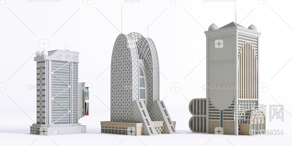 大厦建筑外观3D模型下载【ID:1168356】