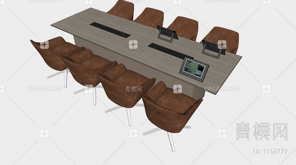 会议室桌椅SU模型下载【ID:1168779】