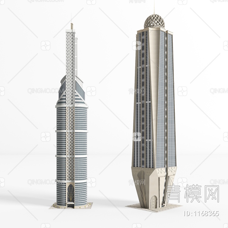 大厦建筑外观3D模型下载【ID:1168365】