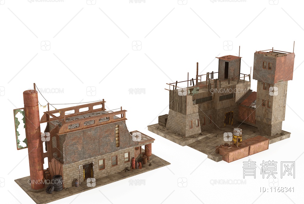 废墟游戏废墟建筑外观3D模型下载【ID:1168341】
