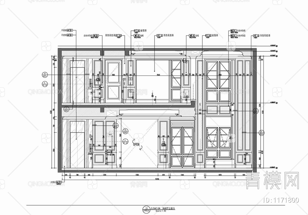 三层别墅样板间CAD施工图+实景照 私宅 豪宅 家装 复式 洋房 样板房【ID:1171800】