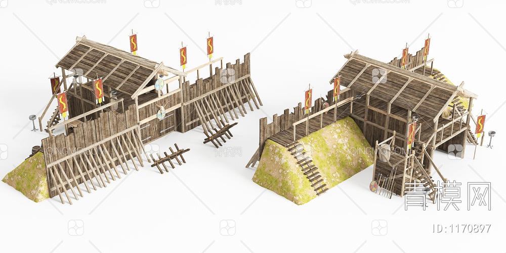 防御基地城堡3D模型下载【ID:1170897】