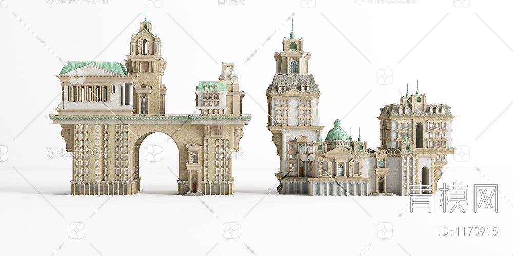 艺术建筑别墅城堡洋房3D模型下载【ID:1170915】