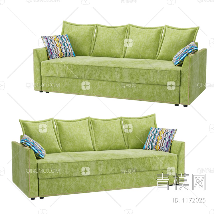 Sofa Elegant 绿沙发3D模型下载【ID:1172025】