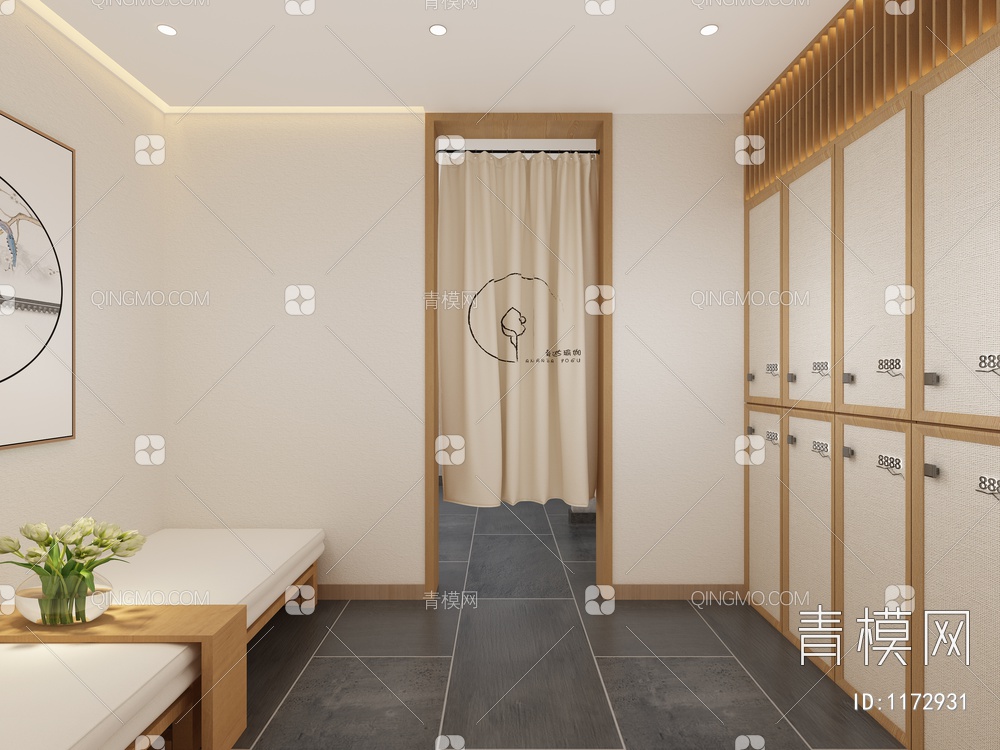 男浴室  储物柜3D模型下载【ID:1172931】